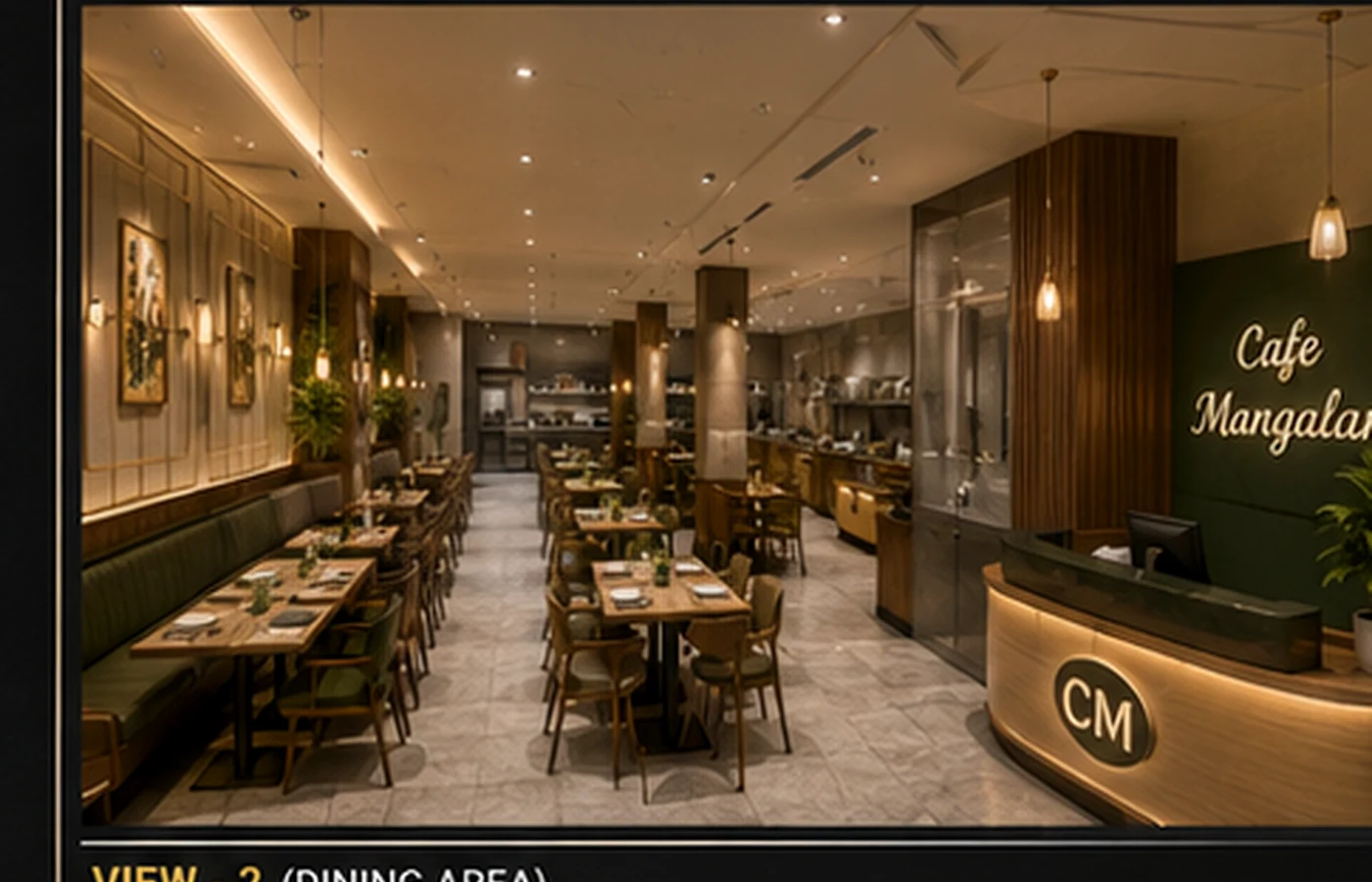 Cafe Mangalam interior project by SS Interior