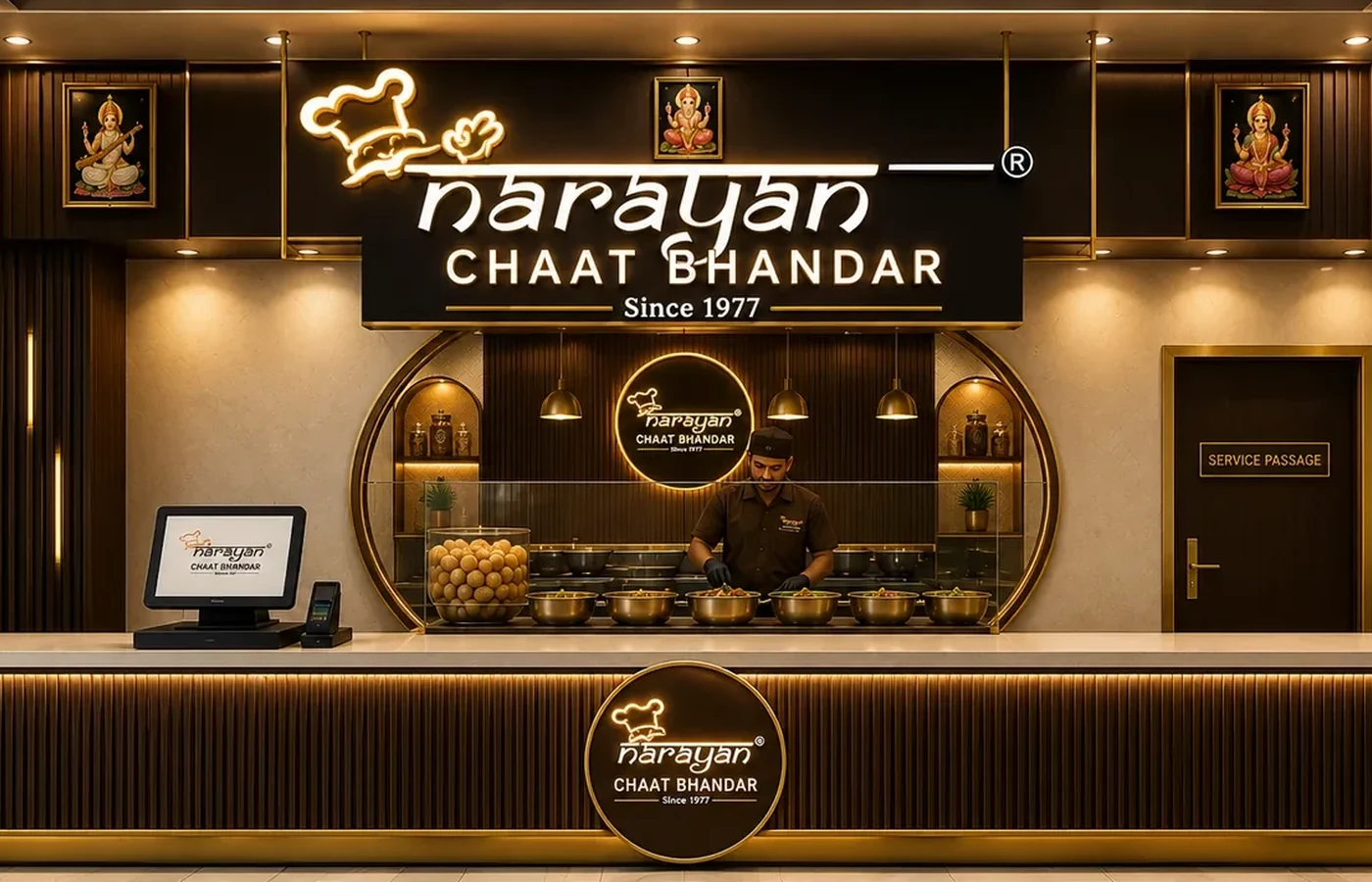 Narayan Chaat Bhandar Jhansi designed by SS Interior