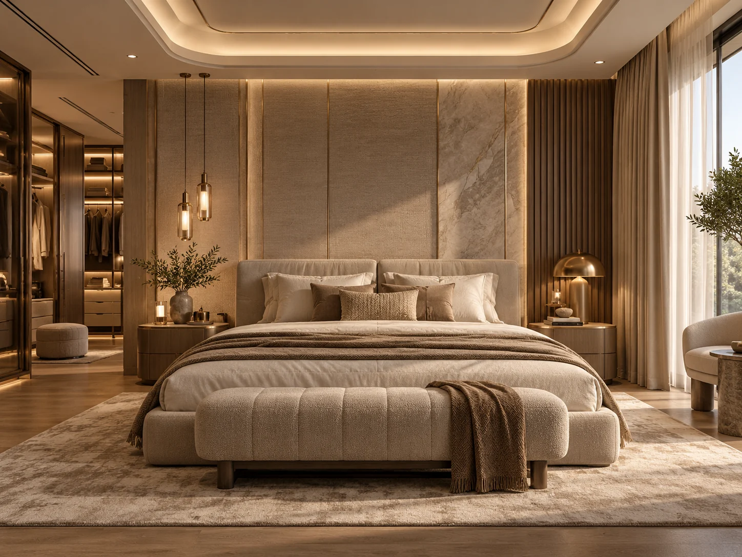 Residential master bedroom concept by SS Interior